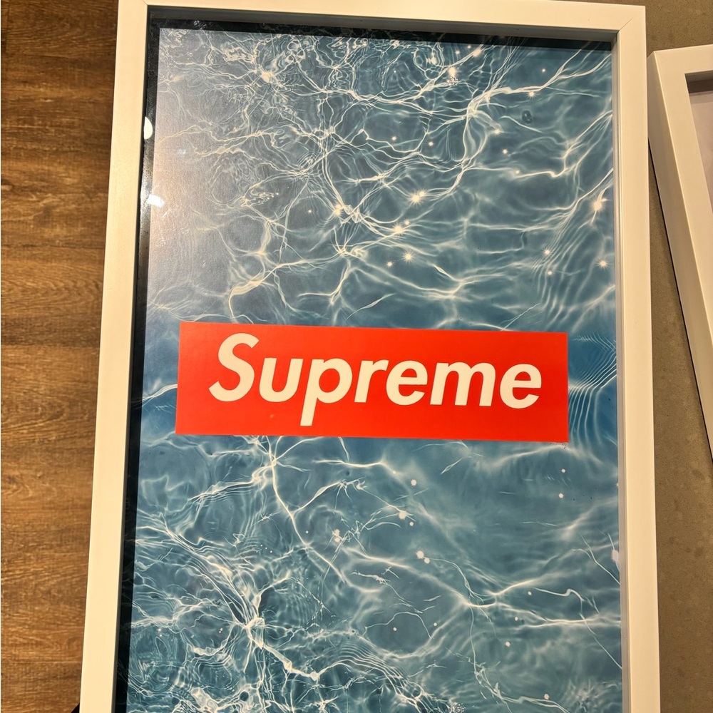 RARE Supreme Water Print framed shadow box